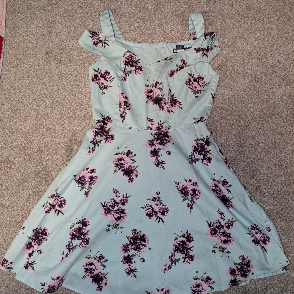 Hot Topic Light Blue Floral Dress